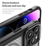 碳纖維紋理 MagSafe 透明手機殼，適用於 iPhone 11 Pro