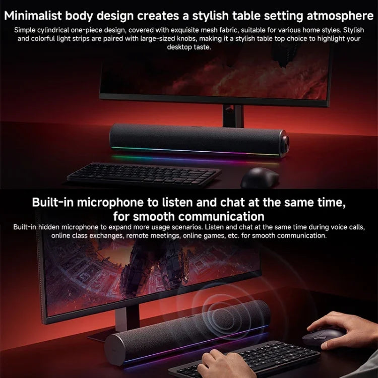 小米 Redmi 電腦藍牙喇叭，附 RGB 環境燈