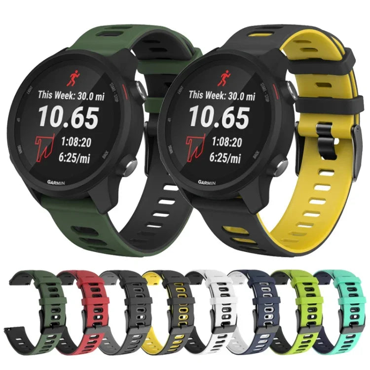 適用於 Huawei Watch GT2e 42mm / Samsung Galaxy Watch Active 2 矽膠錶帶，20mm，22mm