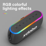 Xdobo X8 III BT5.3 IPX7 無線揚聲器帶 RGB 燈，支持藍牙/TF 卡/USB/AUX，X8 III