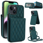 YM015 斜背菱形卡包 RFID 手機殼，適用於 iPhone 14 Pro Max、iPhone 13 Pro Max、iPhone 13 Pro、iPhone 13、iPhone 12 / 12 Pro、iPhone 12 Pro Max、iPhone 11 Pro Max、iPhone 11