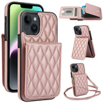 YM015 斜背菱形卡包 RFID 手機殼，適用於 iPhone 14 Pro Max、iPhone 13 Pro Max、iPhone 13 Pro、iPhone 13、iPhone 12 / 12 Pro、iPhone 12 Pro Max、iPhone 11 Pro Max、iPhone 11
