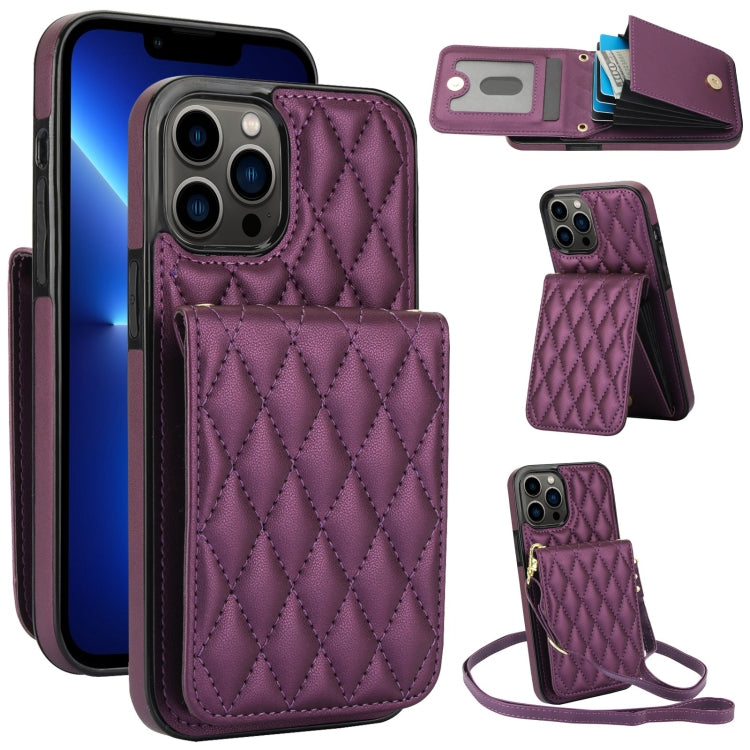 YM015 斜背菱形卡包 RFID 手機殼，適用於 iPhone 14 Pro Max、iPhone 13 Pro Max、iPhone 13 Pro、iPhone 13、iPhone 12 / 12 Pro、iPhone 12 Pro Max、iPhone 11 Pro Max、iPhone 11