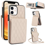 YM015 斜背菱形卡包 RFID 手機殼，適用於 iPhone 14 Pro Max、iPhone 13 Pro Max、iPhone 13 Pro、iPhone 13、iPhone 12 / 12 Pro、iPhone 12 Pro Max、iPhone 11 Pro Max、iPhone 11