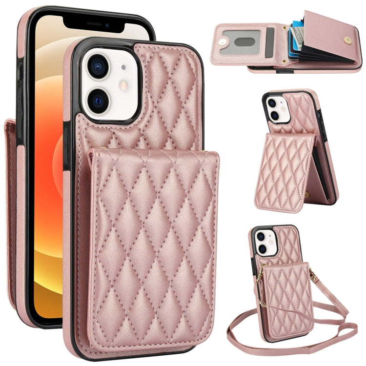 YM015 斜背菱形卡包 RFID 手機殼，適用於 iPhone 14 Pro Max、iPhone 13 Pro Max、iPhone 13 Pro、iPhone 13、iPhone 12 / 12 Pro、iPhone 12 Pro Max、iPhone 11 Pro Max、iPhone 11