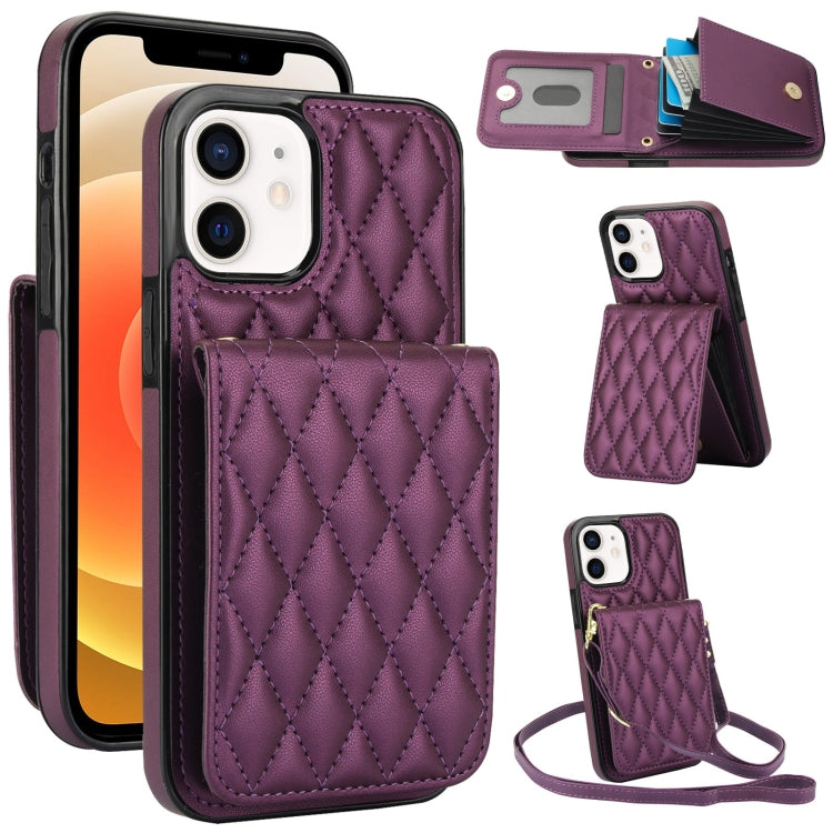 YM015 斜背菱形卡包 RFID 手機殼，適用於 iPhone 14 Pro Max、iPhone 13 Pro Max、iPhone 13 Pro、iPhone 13、iPhone 12 / 12 Pro、iPhone 12 Pro Max、iPhone 11 Pro Max、iPhone 11