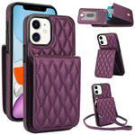 YM015 斜背菱形卡包 RFID 手機殼，適用於 iPhone 14 Pro Max、iPhone 13 Pro Max、iPhone 13 Pro、iPhone 13、iPhone 12 / 12 Pro、iPhone 12 Pro Max、iPhone 11 Pro Max、iPhone 11
