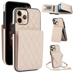YM015 斜背菱形卡包 RFID 手機殼，適用於 iPhone 14 Pro Max、iPhone 13 Pro Max、iPhone 13 Pro、iPhone 13、iPhone 12 / 12 Pro、iPhone 12 Pro Max、iPhone 11 Pro Max、iPhone 11