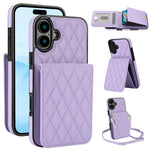 YM015 斜背菱形卡包 RFID 手機殼，適用於 iPhone 16e / 17e、iPhone 17 Pro Max、iPhone 17 Pro、iPhone 17、iPhone Air、iPhone 16 Pro Max、iPhone 16 Pro、iPhone 16 Plus