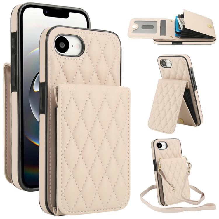 YM015 斜背菱形卡包 RFID 手機殼，適用於 iPhone 16e / 17e、iPhone 17 Pro Max、iPhone 17 Pro、iPhone 17、iPhone Air、iPhone 16 Pro Max、iPhone 16 Pro、iPhone 16 Plus