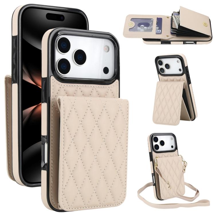 YM015 斜背菱形卡包 RFID 手機殼，適用於 iPhone 16e / 17e、iPhone 17 Pro Max、iPhone 17 Pro、iPhone 17、iPhone Air、iPhone 16 Pro Max、iPhone 16 Pro、iPhone 16 Plus