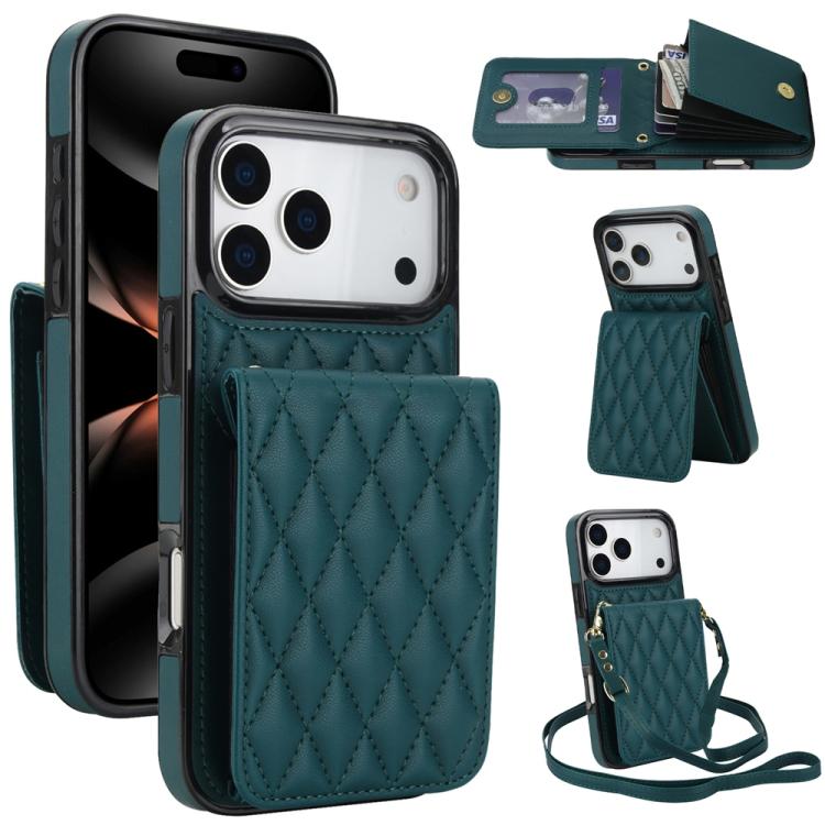 YM015 斜背菱形卡包 RFID 手機殼，適用於 iPhone 16e / 17e、iPhone 17 Pro Max、iPhone 17 Pro、iPhone 17、iPhone Air、iPhone 16 Pro Max、iPhone 16 Pro、iPhone 16 Plus