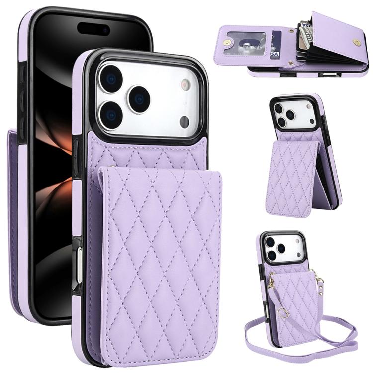 YM015 斜背菱形卡包 RFID 手機殼，適用於 iPhone 16e / 17e、iPhone 17 Pro Max、iPhone 17 Pro、iPhone 17、iPhone Air、iPhone 16 Pro Max、iPhone 16 Pro、iPhone 16 Plus