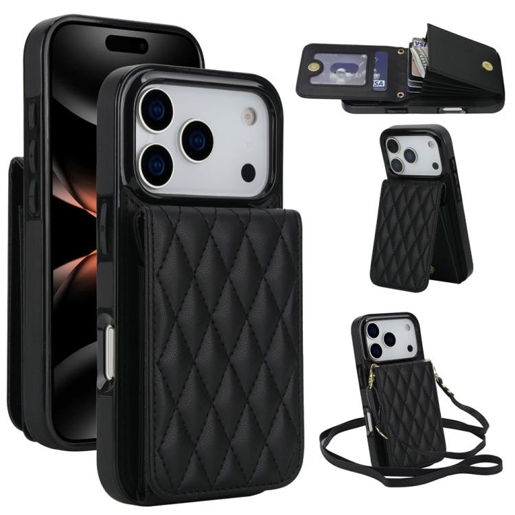 YM015 斜背菱形卡包 RFID 手機殼，適用於 iPhone 16e / 17e、iPhone 17 Pro Max、iPhone 17 Pro、iPhone 17、iPhone Air、iPhone 16 Pro Max、iPhone 16 Pro、iPhone 16 Plus