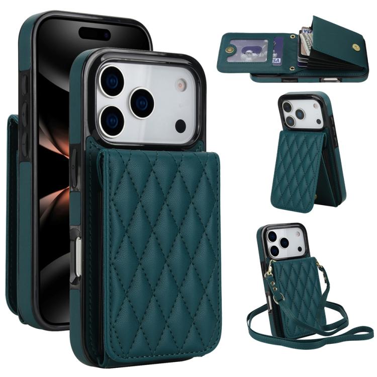 YM015 斜背菱形卡包 RFID 手機殼，適用於 iPhone 16e / 17e、iPhone 17 Pro Max、iPhone 17 Pro、iPhone 17、iPhone Air、iPhone 16 Pro Max、iPhone 16 Pro、iPhone 16 Plus