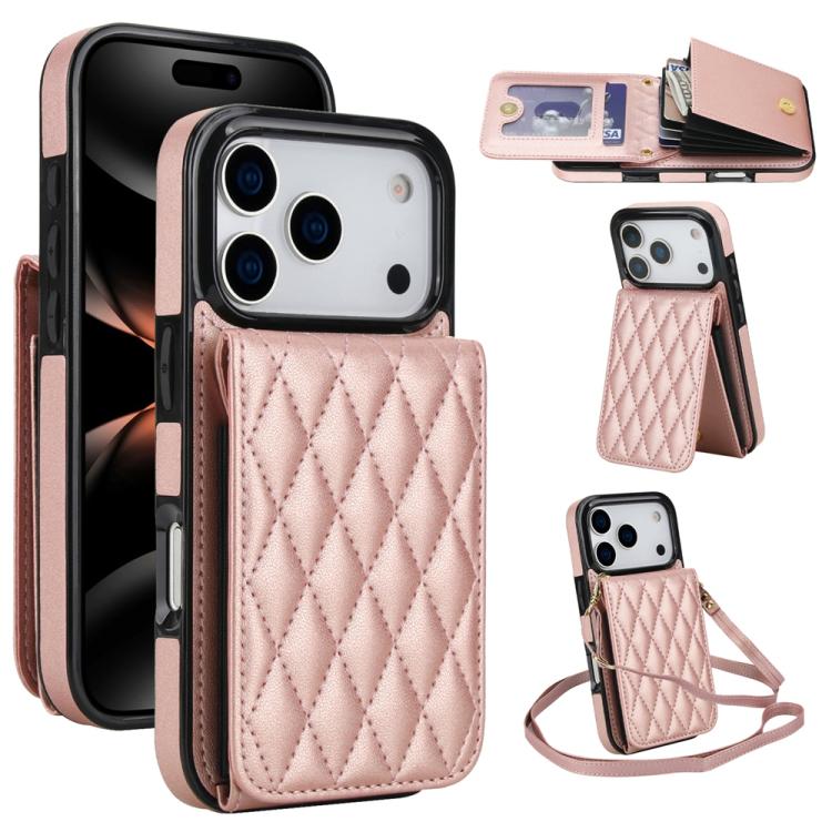 YM015 斜背菱形卡包 RFID 手機殼，適用於 iPhone 16e / 17e、iPhone 17 Pro Max、iPhone 17 Pro、iPhone 17、iPhone Air、iPhone 16 Pro Max、iPhone 16 Pro、iPhone 16 Plus