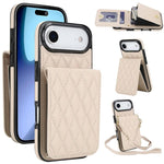 YM015 斜背菱形卡包 RFID 手機殼，適用於 iPhone 16e / 17e、iPhone 17 Pro Max、iPhone 17 Pro、iPhone 17、iPhone Air、iPhone 16 Pro Max、iPhone 16 Pro、iPhone 16 Plus
