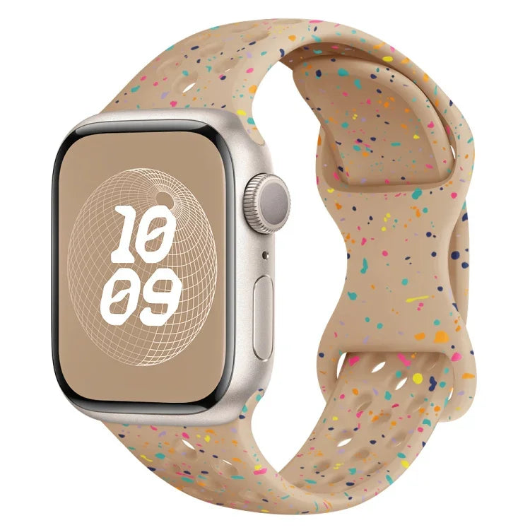 Hole Style Butterfly Buckle Camouflage Silicone Watch Band, For Apple Watch Ultra 2 49mm, For Apple Watch Series 9 45mm, For Apple Watch Series 9 41mm, For Apple Watch Ultra 49mm