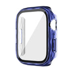 2合1 PC混合鋼化玻璃保護殼，適用於 Apple Watch Series 6 / 5 / 4 / SE 44mm、Apple Watch Series 6 / 5 / 4 / SE 40mm、Apple Watch Series 9 / 8 / 7 45mm、Apple Watch Series 9 / 8 / 7 41mm