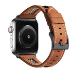 網眼小牛皮真皮錶帶，適用於 Apple Watch Series 4 44mm，適用於 Apple Watch Series 4 40mm，適用於 Apple Watch Series 3 38mm，適用於 Apple Watch Series 3 42mm，適用於 Apple Watch Series 2 42mm，適用於 Apple Watch Series 2 38mm