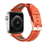 網眼小牛皮真皮錶帶，適用於 Apple Watch Series 4 44mm，適用於 Apple Watch Series 4 40mm，適用於 Apple Watch Series 3 38mm，適用於 Apple Watch Series 3 42mm，適用於 Apple Watch Series 2 42mm，適用於 Apple Watch Series 2 38mm