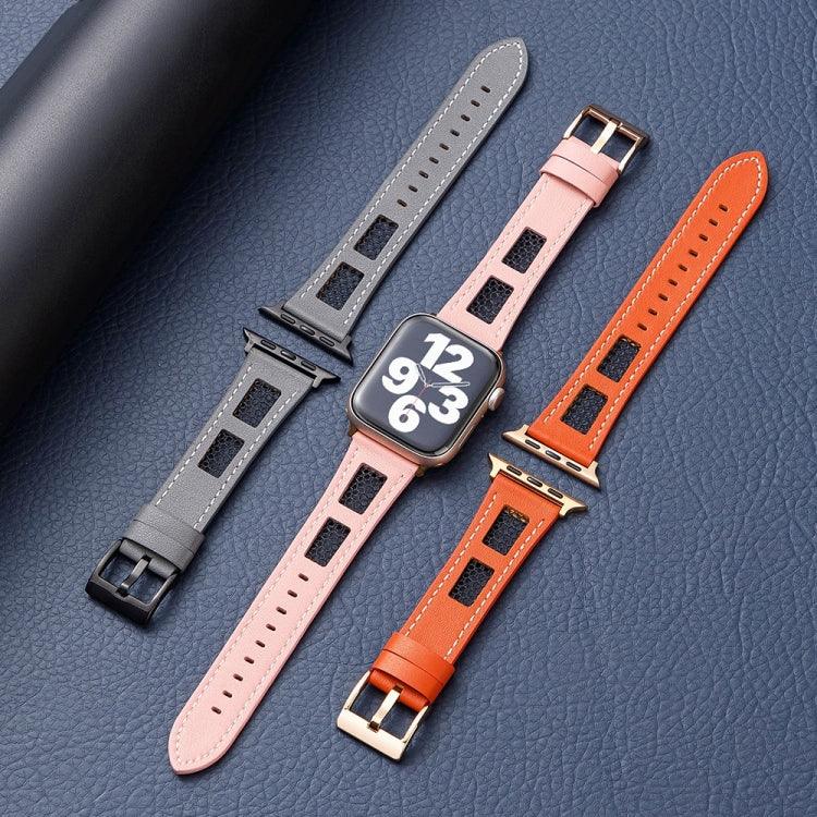 網眼小牛皮真皮錶帶，適用於 Apple Watch 42mm，適用於 Apple Watch 38mm
