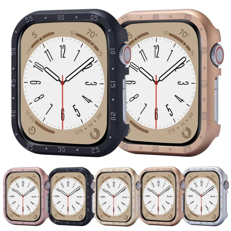鋁合金錶框保護殼，適用於 Apple Watch Series 6 / 5 / 4 / SE 44mm，適用於 Apple Watch Series 6 / 5 / 4 / SE 40mm，適用於 Apple Watch Series 9 / 8 / 7 45mm，適用於 Apple Watch Series 9 / 8 / 7 41mm，適用於 Apple Watch Series 3 / 2 / 1 38mm