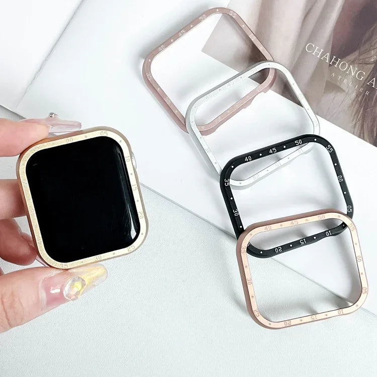 鋁合金錶框保護殼，適用於 Apple Watch Series 6 / 5 / 4 / SE 44mm，適用於 Apple Watch Series 6 / 5 / 4 / SE 40mm，適用於 Apple Watch Series 9 / 8 / 7 45mm，適用於 Apple Watch Series 9 / 8 / 7 41mm，適用於 Apple Watch Series 3 / 2 / 1 38mm