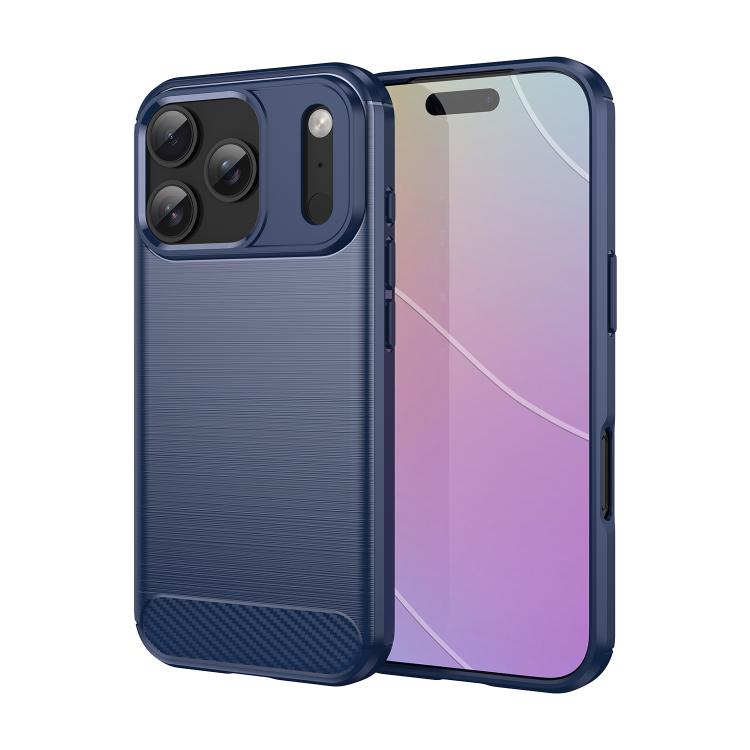 拉絲紋理碳纖維 TPU 手機殼，適用於 iPhone 17e / 16e、iPhone 17 Pro Max、iPhone 17 Pro、iPhone 17、iPhone Air、iPhone 16 Pro Max、iPhone 16 Pro、iPhone 16 Plus、iPhone 16