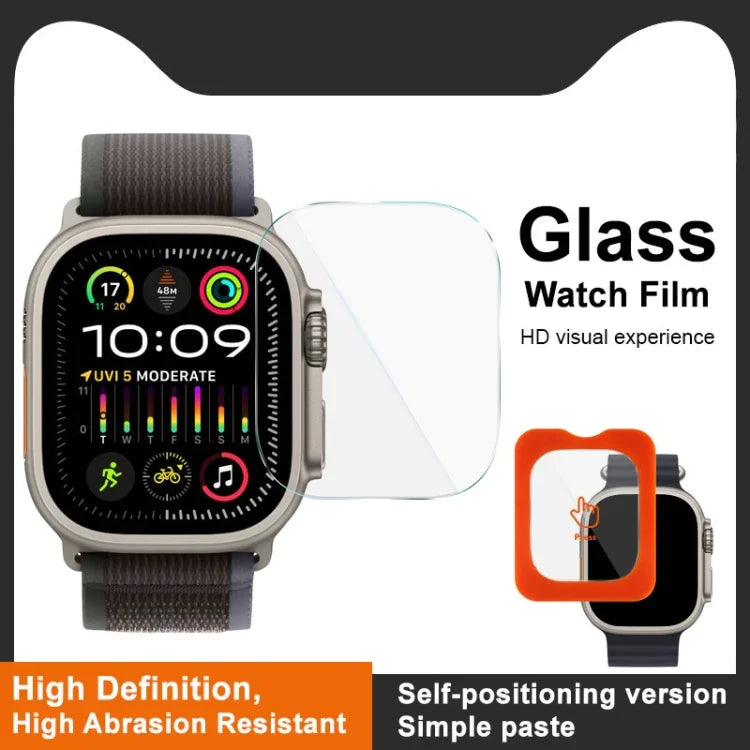 IMAK 強化玻璃錶面保護膜 自帶定位版，適用於 Apple Watch Ultra 1/2/3 49mm