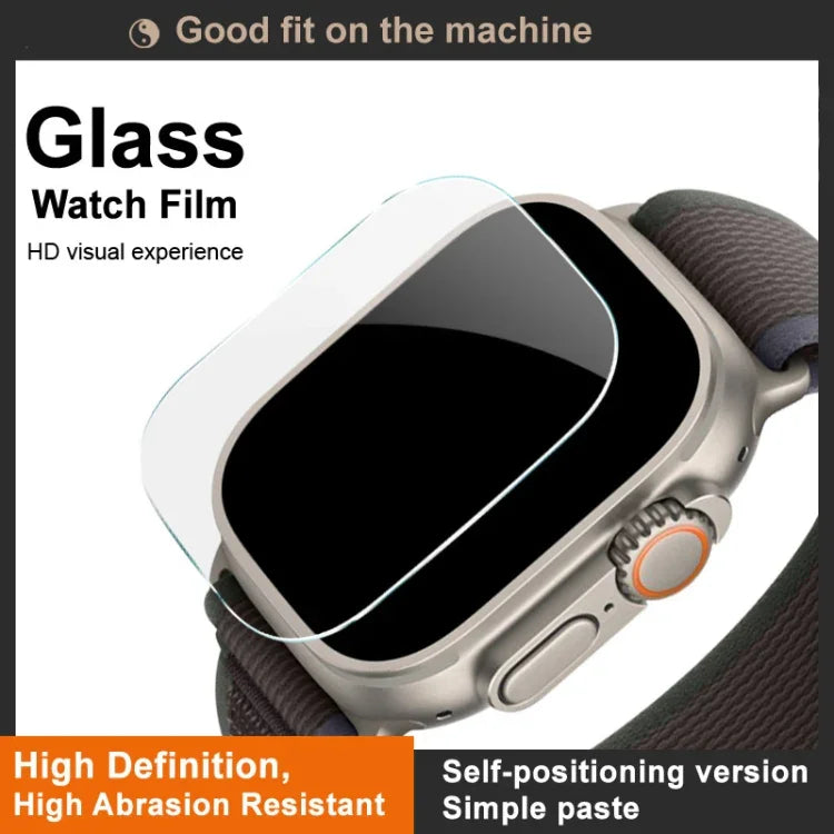 IMAK 強化玻璃錶面保護膜 自帶定位版，適用於 Apple Watch Ultra 1/2/3 49mm