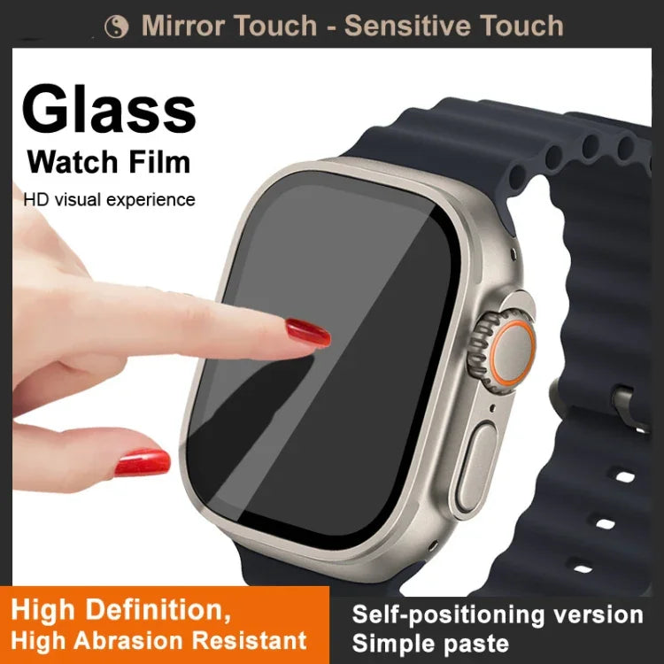 IMAK 強化玻璃錶面保護膜 自帶定位版，適用於 Apple Watch Ultra 1/2/3 49mm