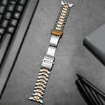 Double Lock Buckle Turtle Titanium Steel Watch Band, For Apple Watch SE 2023 44mm, For Apple Watch SE 2023 40mm, For Apple Watch Ultra 2 49mm, For Apple Watch Series 9 45mm, For Apple Watch Series 9 41mm, For Apple Watch Ultra 49mm                     ...