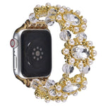 Beaded Pearl Gemstone Bracelet Watch Band, For Apple Watch SE 2023 44mm, For Apple Watch SE 2023 40mm, For Apple Watch Ultra 2 49mm, For Apple Watch Series 9 45mm, For Apple Watch Series 9 41mm, For Apple Watch Ultra 49mm, For Apple Watch Series 8 41mm...