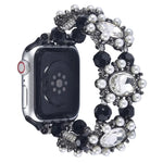 串珠珍珠寶石手鍊錶帶，適用於 Apple Watch 42mm，適用於 Apple Watch 38mm