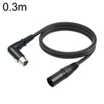 XK041L XLR三針直頭公轉彎頭母音頻線，0.3m、1m、2m、3m、5m、10m