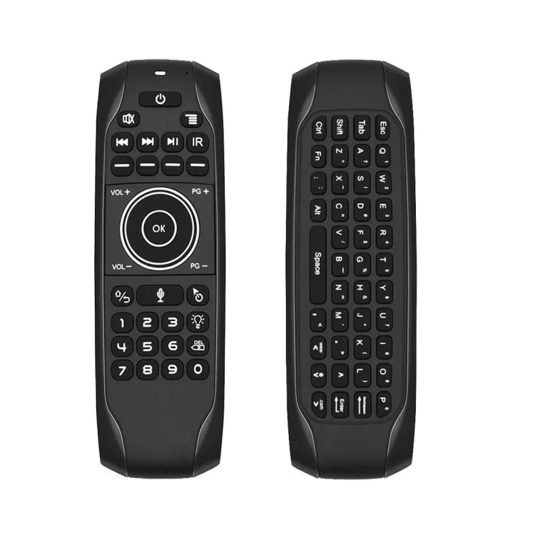 G7V Pro 2.4GHz 飛行空中滑鼠 LED 背光無線鍵盤遙控器，具陀螺儀，適用於 Android TV Box / PC，支援智慧語音