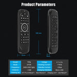 G7V Pro 2.4GHz 飛行空中滑鼠 LED 背光無線鍵盤遙控器，具陀螺儀，適用於 Android TV Box / PC，支援智慧語音