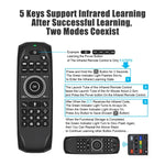 G7V Pro 2.4GHz 飛行空中滑鼠 LED 背光無線鍵盤遙控器，具陀螺儀，適用於 Android TV Box / PC，支援智慧語音