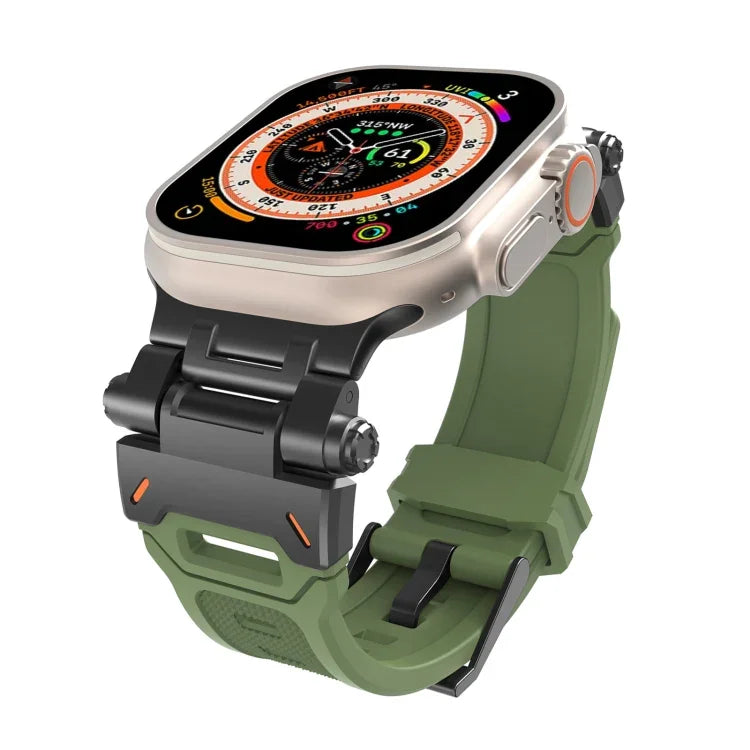 不鏽鋼連接器 TPU 錶帶，適用於 Apple Watch Series 9 45mm，適用於 Apple Watch Ultra 49mm
