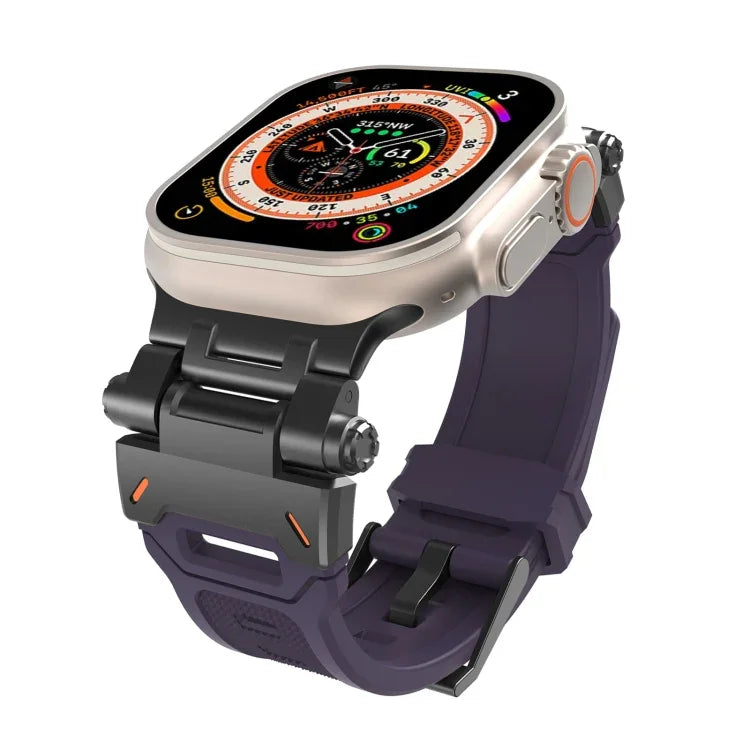 不鏽鋼連接器 TPU 錶帶，適用於 Apple Watch Series 9 45mm，適用於 Apple Watch Ultra 49mm