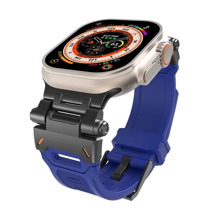 不鏽鋼連接器 TPU 錶帶，適用於 Apple Watch Series 8 45mm，適用於 Apple Watch SE 2022 44mm