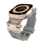 不鏽鋼連接器 TPU 錶帶，適用於 Apple Watch Series 8 45mm，適用於 Apple Watch SE 2022 44mm