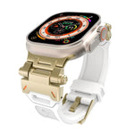 不鏽鋼連接器 TPU 錶帶，適用於 Apple Watch Series 8 45mm，適用於 Apple Watch SE 2022 44mm