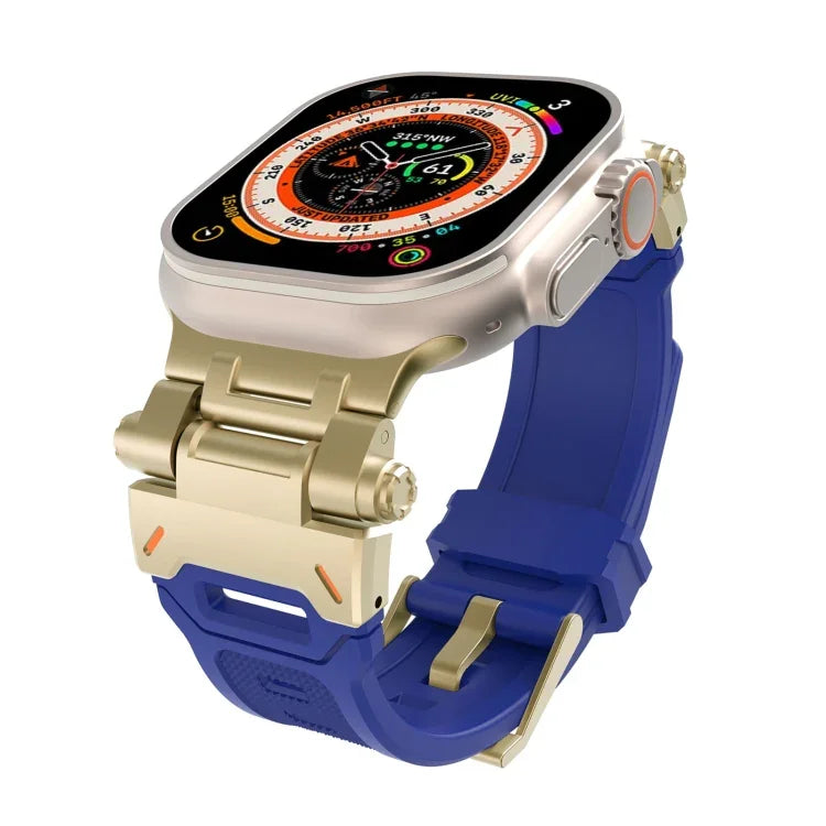 不鏽鋼連接器 TPU 錶帶，適用於 Apple Watch Series 6 44mm，適用於 Apple Watch Series 5 44mm