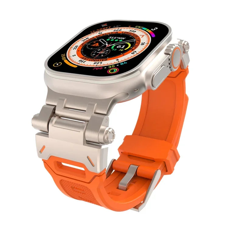 不鏽鋼連接器 TPU 錶帶，適用於 Apple Watch Series 6 44mm，適用於 Apple Watch Series 5 44mm
