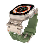 不鏽鋼連接器 TPU 錶帶，適用於 Apple Watch Series 6 44mm，適用於 Apple Watch Series 5 44mm