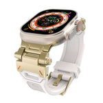 不鏽鋼連接器 TPU 錶帶，適用於 Apple Watch Series 6 44mm，適用於 Apple Watch Series 5 44mm