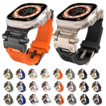 不鏽鋼連接器 TPU 錶帶，適用於 Apple Watch Series 8 45mm，適用於 Apple Watch SE 2022 44mm