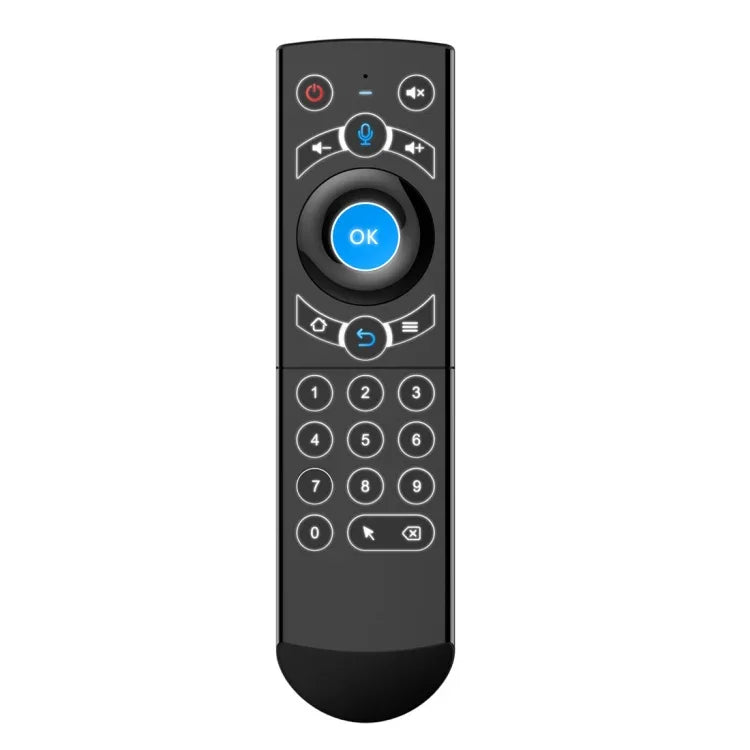 G21 2.4GHz 飛行空中滑鼠 LED 背光無線鍵盤遙控器，具陀螺儀，適用於 Android TV Box / PC，支援智慧語音，藍色